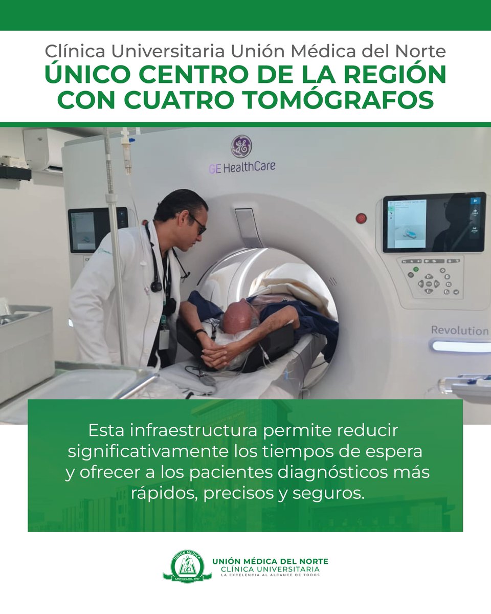 🔬 Innovación y excelencia en diagnóstico por imagen 🏥

En la Clínica Universitaria Unión Médica del Norte, somos el único centro de la región con cuatro tomógrafos de última generación.

Leer más clinicaunionmedica.com/clinica-univer…