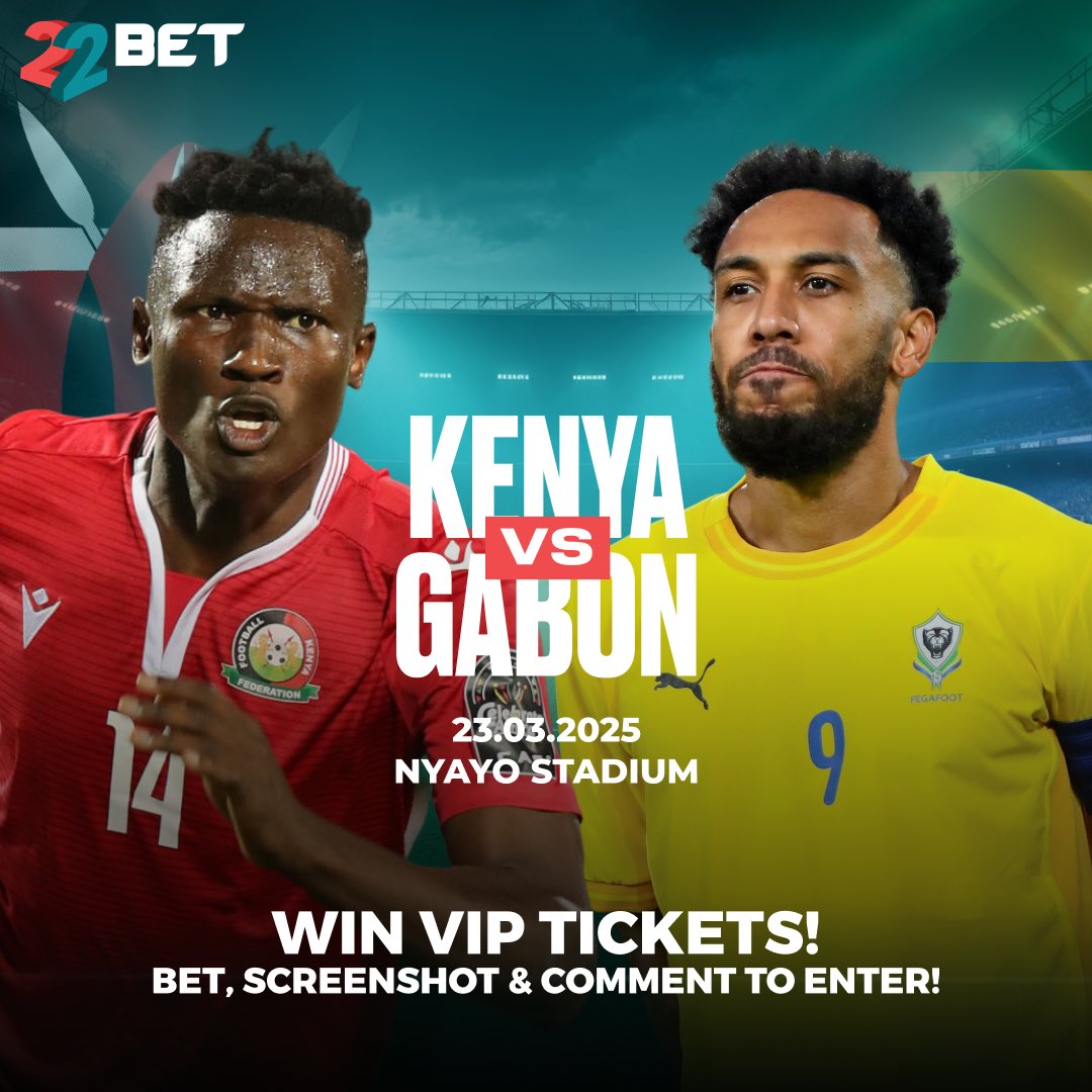 🎟️ WIN VIP TICKETS to Kenya 🇰🇪 vs 🇬🇦 Gabon! ⚽🔥

Harambee Stars take on Gabon at Nyayo Stadium on March 23rd, and YOU could be watching from the VIP section! 🤩🏆

We’re giving away VIP tickets to 1️⃣1️⃣ lucky winners 🎉

💥 HOW TO ENTER:
📸 Drop a screenshot of your World Cup