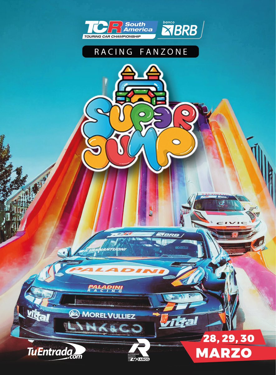 tcrsouthamerica's tweet photo. #RacingFanZone 🚀🏁
¡Prepárate para vivir tres días a pura emoción dentro y fuera de la pista 🏎💥!
📆 Del 28 al 30 de marzo, el #RacingFanZone te espera con #SuperJump, la carrera de obstáculos inflables más grande de Latinoamérica 🌟, con más de 300 metros de aventura para grandes y chicos.
🚗💨 Además, vas a disfrutar de 120 autos en la pista entre los de TCR South América BRB, Fiat Competizione y CAF 🏎, ¡un espectáculo imperdible para los amantes de la velocidad 🚀!
⏰ No lo dejes pasar y conseguí ya tus entradas para el #RacingFanZone y todas las categorías en https://t.co/QxITWRJIxW 🎟 (link en bio)
¡Te esperamos para un fin de semana inolvidable 😄!
Prepara-te para viver três dias de pura emoção dentro e fora da pista 🏎💥!
📆 De 28 a 30 de março, o #RacingFanZone te espera com #SuperJump, a maior corrida de obstáculos infláveis da América Latina 🌟, com mais de 300 metros de aventura para grandes e pequenos.
🚗💨 Além disso, você vai desfrutar de 120 carros na pista entre os da TCR South América BRB, Fiat Competizione e CAF 🏎, um espetáculo imperdível para os amantes da velocidade 🚀!
⏰ Não perca e compre já seus ingressos para o #RacingFanZone e todas as categorias no https://t.co/QxITWRJIxW 🎟 (link na bio)
Te esperamos para um fim de semana inesquecível 😄
#GranPremioPaladini #TCRSouthAmericaBRB #TCRSeries #RacingFanZone #SuperJump #FiatCompetizione #CAF #Rosario #10Días #Automovilismo