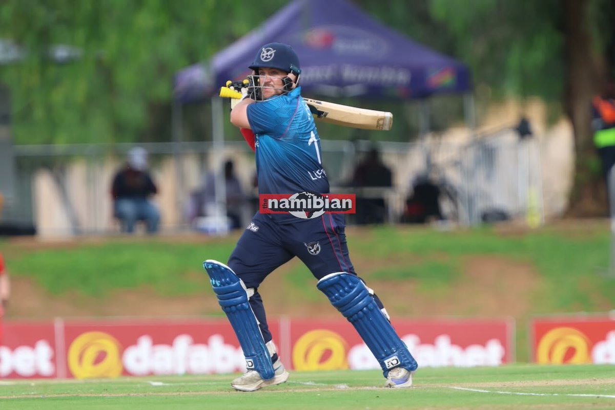 Namibia beat Canada by 3 wickets in a thrilling T20 international match at the FNB Namibia Cricket Stadium on Wednesday. Canada: 145/8 (Y Samra 37, R Trumpelmann 4/28, JJ Smit 3/18), Namibia 146/7 (N Loftie Eaton 36, N Davin 32, JJ Smit 33, A Kumar 3/12). Photos: Helge Schütz