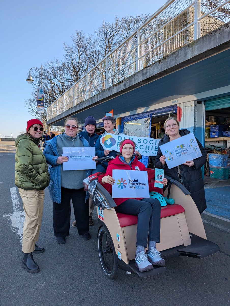 age_cycling's tweet image. Today is Social Prescribing Day. We met some of their members at the @TheBikeHub_ie to demonstrate our @age_cycling trishaws and the other accessible bikes. We want GPs and medics to prescribe @age_cycling free spins.