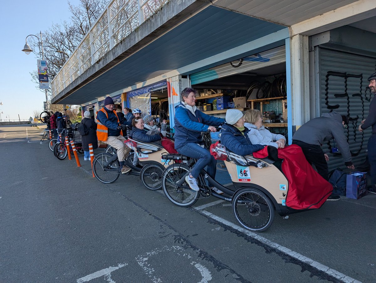 age_cycling's tweet image. Today is Social Prescribing Day. We met some of their members at the @TheBikeHub_ie to demonstrate our @age_cycling trishaws and the other accessible bikes. We want GPs and medics to prescribe @age_cycling free spins.