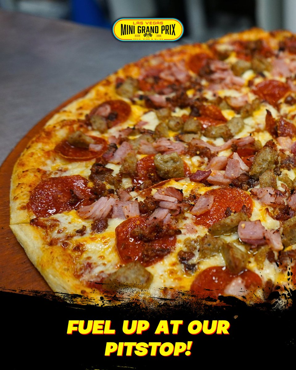 Refuel after the thrills! Nothing hits the spot like a hot, cheesy pizza after a day of racing, games, and nonstop fun. 🍕🏁