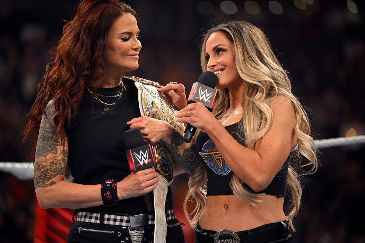SeanAJohnson93's tweet photo. 25 years ago @WWE hired this amazing woman who reinvented the divas division! 25 years later she’s still STRATUSFYING us! THANK YOU TRISH! @trishstratuscom https://t.co/g5hefpYTSU