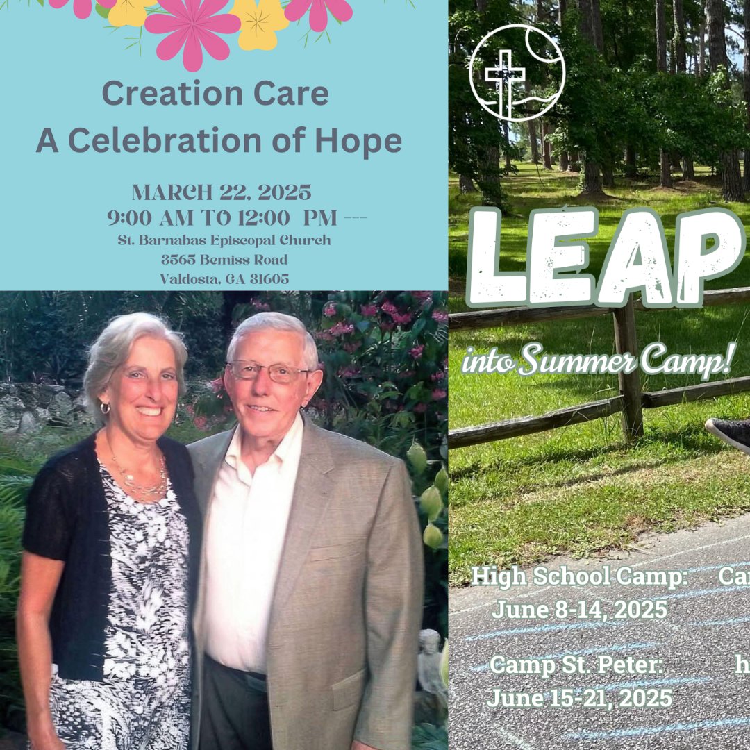 Events across the diocese, the diocese mourns the death of the Rev. Charles Hay, leap into summer camp, and more news from across the diocese: 

conta.cc/42c50I6

#Episcopal #DioGA #takemebacktothecreek