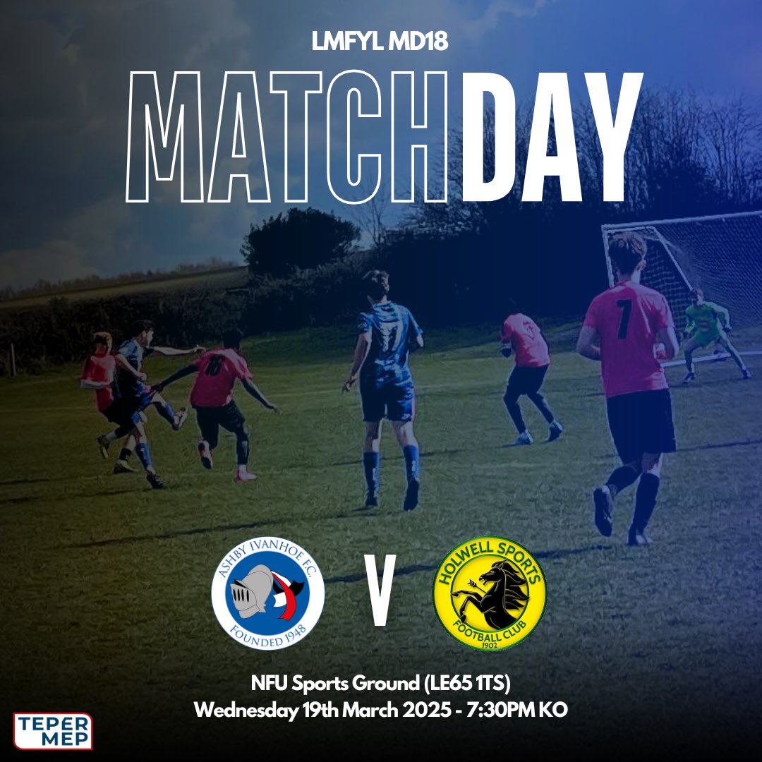 The lads are back at the NFU in the midweek, as they take on Holwell Sports U18. 

Best of luck lads. 🔵⚪️