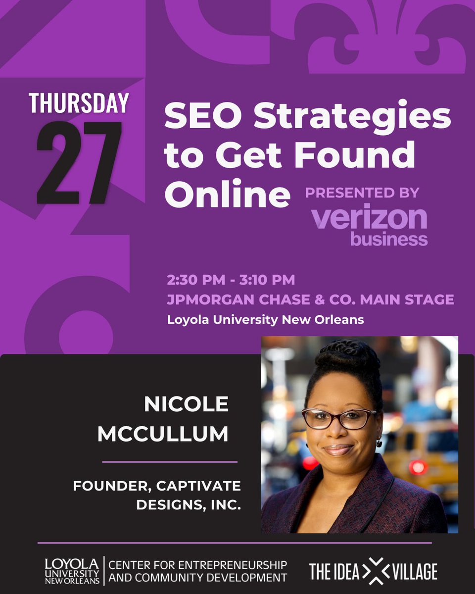 SEO Strategies to Get Found Online 🔍🚀
Learn how to optimize your online presence and attract more customers with Nicole McCullum, Founder of Captivate Designs, Inc.
🔗noew.org/summit-2025?cn…