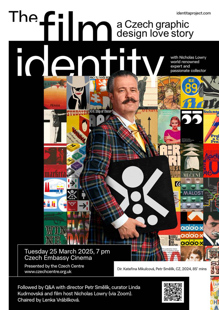 Dear London friends, 
our film IDENTITY: A CZECH GRAPHIC DESIGN LOVE STORY screens on Tuesday 25th March from 7pm at the Czech Embassy Cinema. 

Are you in the city? Feel free to come. 
We join you for a Q&amp;A afterwards (via Zoom)

TICKETS: bit.ly/Identity_film_…
