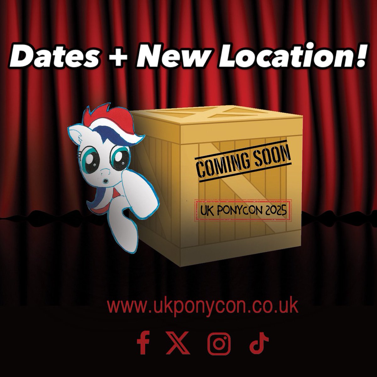 The dates &amp; our NEW venue for #UKPonyCon2025 are ready to be announced! We are delighted to welcome you to #UKPonyCon this October &amp; have all the details in our blog post HERE ➡️ ukponycon.co.uk/blog/uk-ponyco…