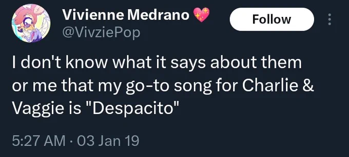 Plus these being posted loooong before the pilot aired. no one was twisting her arm to say that Chaggie's theme song could be a very sexual song or that they parallel the couple from Nightmare Before Christmas
