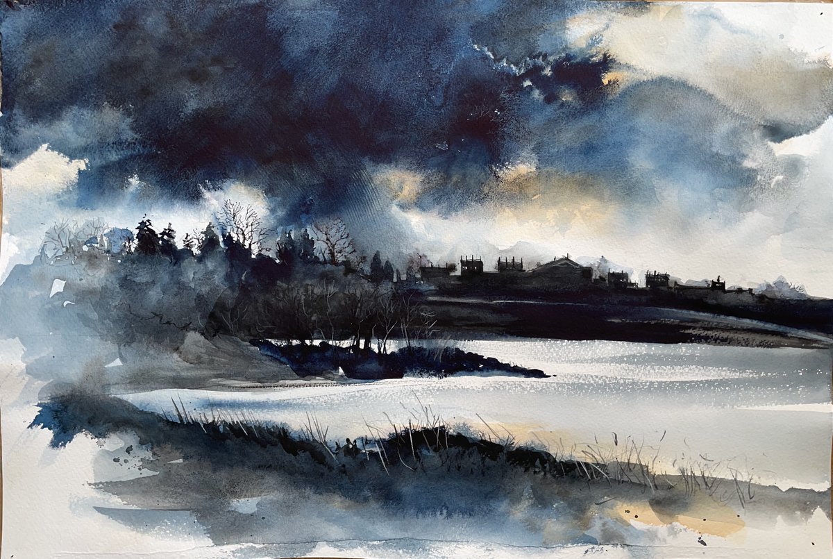 Another painting inspired by my morning walk #watercolour #blenheimpalace