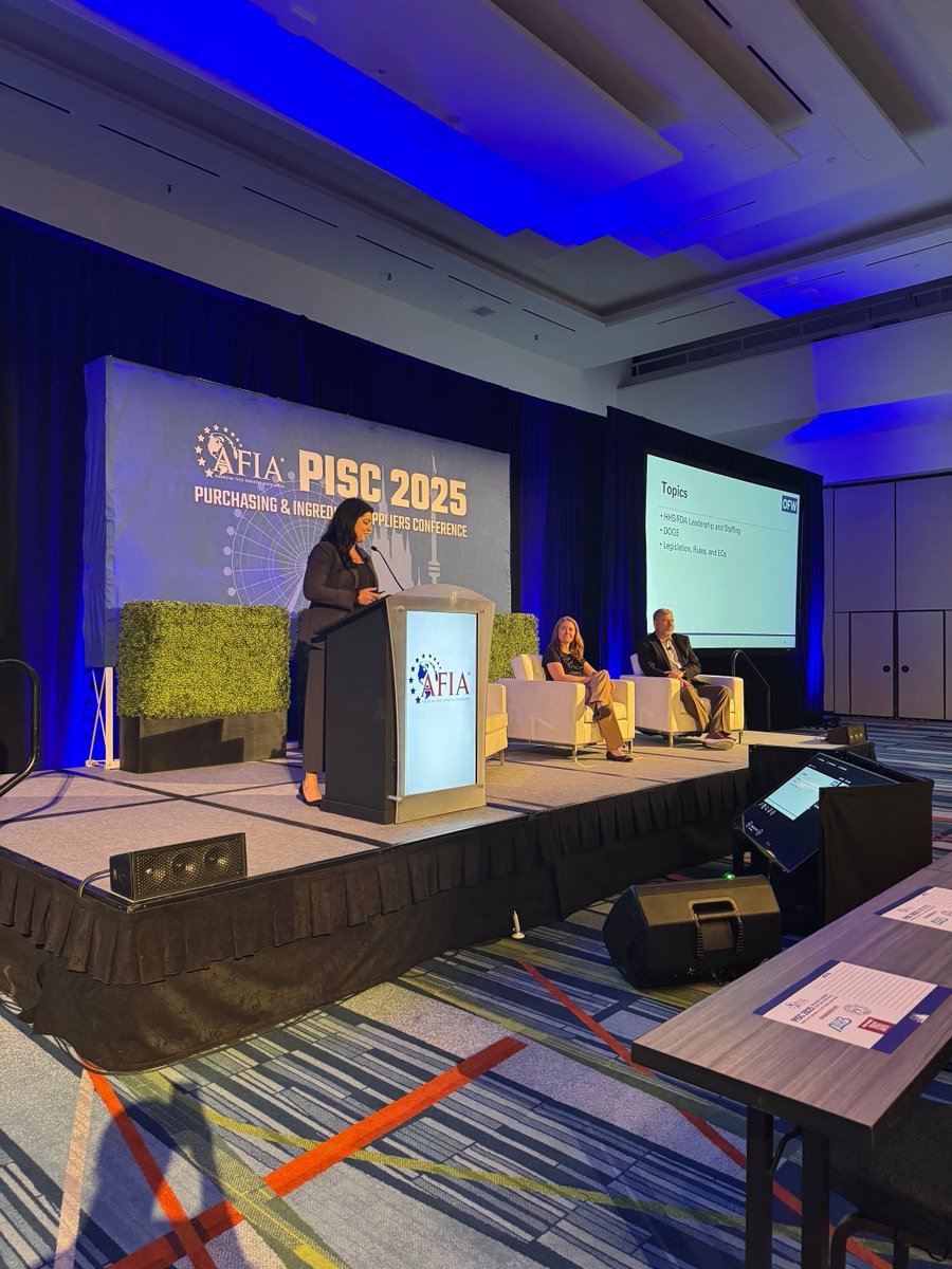 PISC’s afternoon sessions are in full swing with a panel featuring AFIA’s Leah Wilkinson, Gary Huddleston, and OFW’s Kyla Kaplin. They’re covering key industry topics, including HHS and FDA leadership, animal food review processes and the latest regulatory updates.