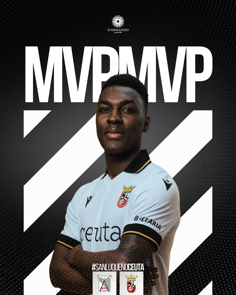 ⭐️ Kone, MVP del #SanluqueñoCeuta🔥

MVP patrocinado por Pizzería D’Armando 🤍

¡Enhorabuena! 💪

#SiempreADCeutaFC ⚪️⚫️