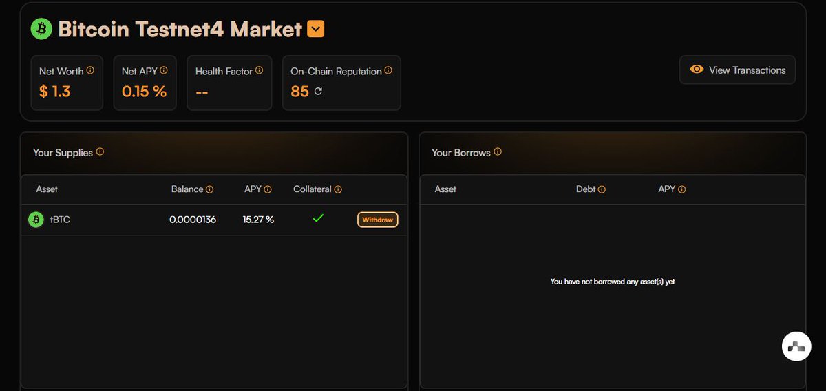 NiphermeDave's tweet photo. Update For Those On Arch Network

You Can Now Earn XPs & ORES Daily From ChaChing, As FunkyBits No Longer Works

Here`s How:
- Head To
https://t.co/XHLuxy0Qhu

- Connect UNISAT Wallet (BTC Testnet 4 - tBTC)
- You`ll Need BTC Testnet 4 Faucet (tBTC) For This
- You Can Get Some Here
https://t.co/ZbTOHkS5UA

- After That, We Perform Some Transactions
Supply
Borrow
Withdraw

- Scroll Down To The Bottom Of The Page
- Go To Supply, Then Supply Some tBTC, Then Approve Transaction
- Repeat This Process Daily Till You Max Out
- Then Head To "Borrow" And Borrow Some tBTC
- Approve Transaction
- Repeat This Process Till You Max Out

- Then You Can Head To The Top Of The Page To Withdraw Your Faucet When You Are Done
- Supply And Borrow Consistently & Max Out Daily To Earn More XPs And Ores