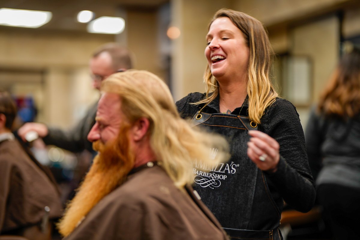 gambuzzasknox's tweet photo. Amber did a great job with this long hair + beard trim. 💯 https://t.co/Sch7E2JdxL