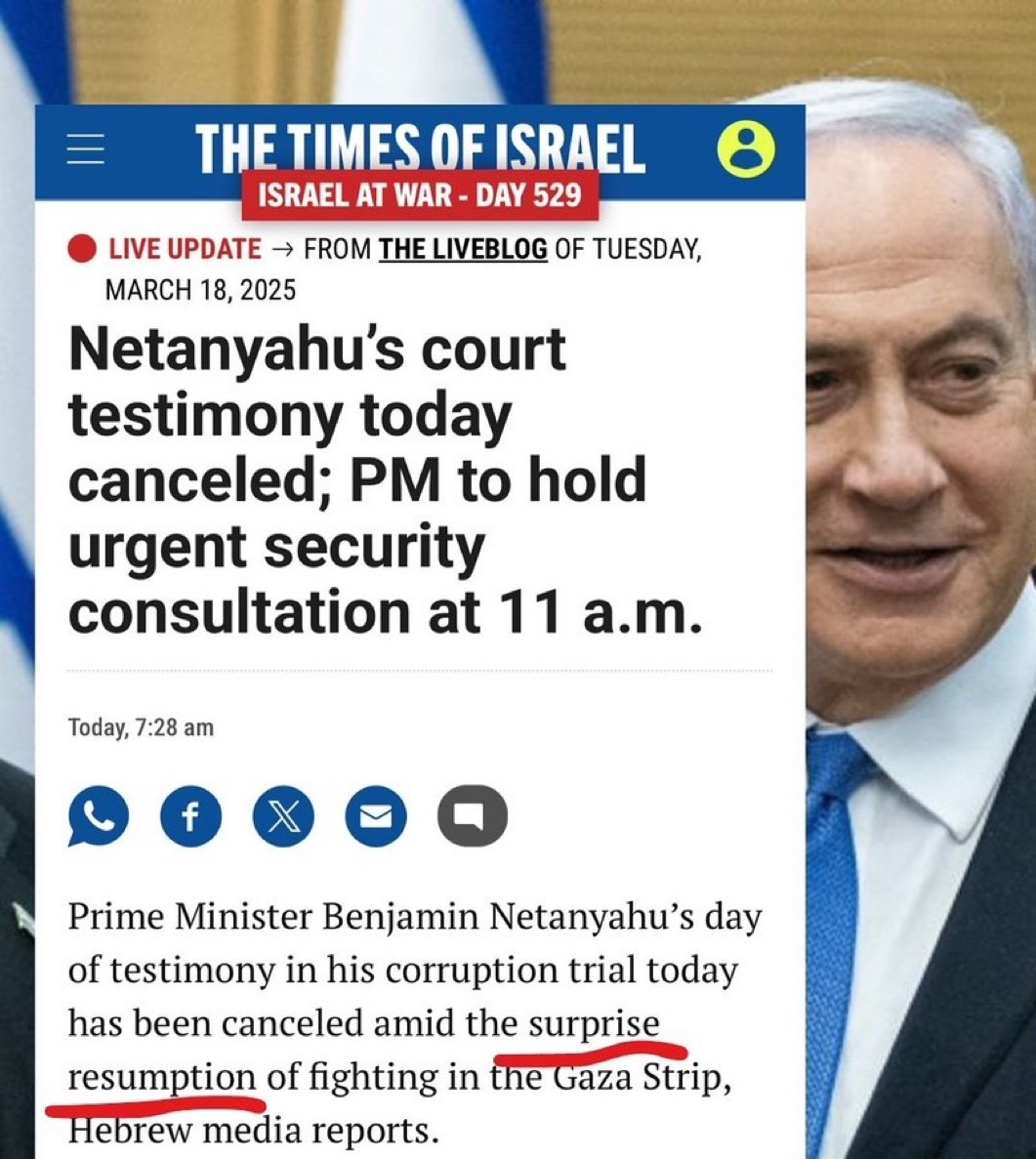 NETANYAHU USED PALESTINIAN LIVES TO AVOID HIS COURT APPEARANCE 

Welcome to ZlONISM