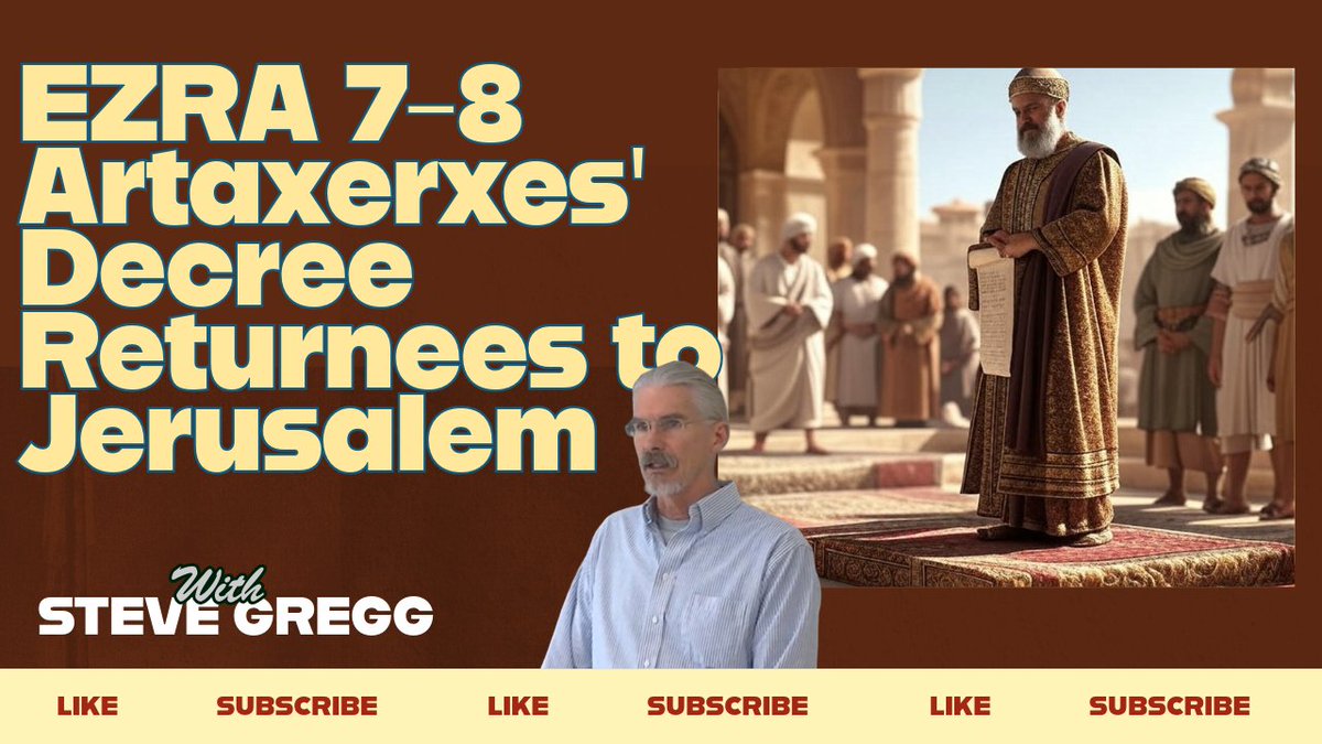 stevegreggvideo's tweet photo. Ezra 7-8 - Artaxerxes' Decree, Returnees to Jerusalem - Steve Gregg https://t.co/8VeiYCwzyo
#ezra #artaxerxes #rebuilding #rebuildinglife #rebuildinghope #cyrus #jerusalem #ezra7 #ezra8 #exile #prophecy #isaiah #daniel #daniel9 #thenarrowpath #stevegregg #70weeksprophecy https://t.co/4EAXpV5ENX