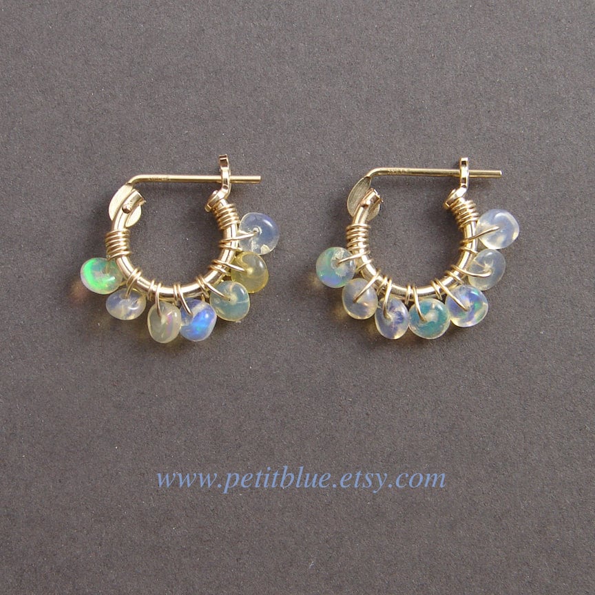 JewelryByMikako's tweet image. Opal Hoop Earrings ~ October Birthday ~ 10mm or 12mm ~ Genuine Ethiopia Opal ~ 14K GF Earrings ~ Small Hoop Earrings ~ October Birthstone tuppu.net/8a25b28  #SmallHoop