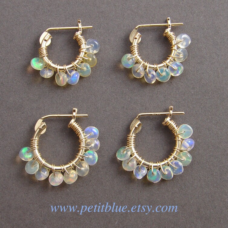 JewelryByMikako's tweet image. Opal Hoop Earrings ~ October Birthday ~ 10mm or 12mm ~ Genuine Ethiopia Opal ~ 14K GF Earrings ~ Small Hoop Earrings ~ October Birthstone tuppu.net/8a25b28  #SmallHoop