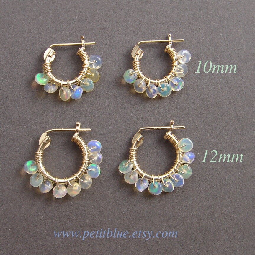 JewelryByMikako's tweet image. Opal Hoop Earrings ~ October Birthday ~ 10mm or 12mm ~ Genuine Ethiopia Opal ~ 14K GF Earrings ~ Small Hoop Earrings ~ October Birthstone tuppu.net/8a25b28  #SmallHoop