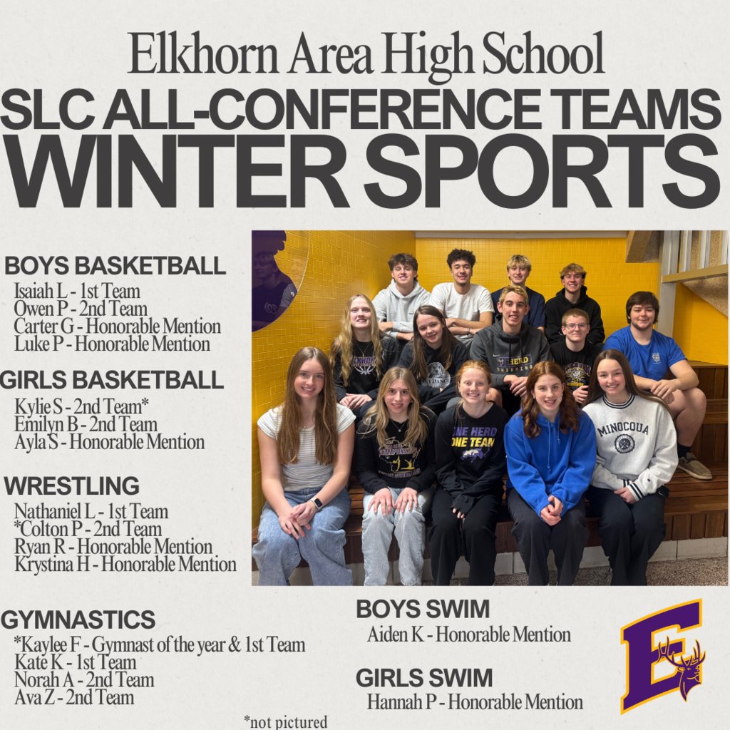 Congratulations to our Winter SLC All-Conference Athletes. 

#goelks