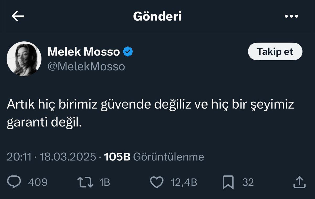 Bak bayan, sen ve senin gibi sanatçı geçinen,  bu ülkenin ekmeğini yiyip, suyunu içen ve buna rağmen her fırsatta bu ülkenin altını oyup hainlik edenler;
Bundan böyle bu Vatanda güvende olmayacaksınız. 
Türkiye artık eski Türkiye değil ve hukuk işlemeye devam edecek.