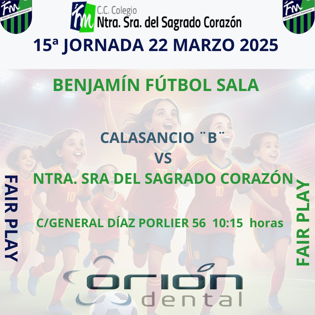 Horario próxima jornada <a href="/DeportesECM/">DeportesECM</a>. Ojalá la lluvia nos deje disputar los partidos para que los niños puedan disfrutar de lo que más les gusta hacer, JUGAR Y APRENDER CON SUS AMIGOS Y COMPAÑEROS!!!! VAMOS FRANCISCANAS!!!!