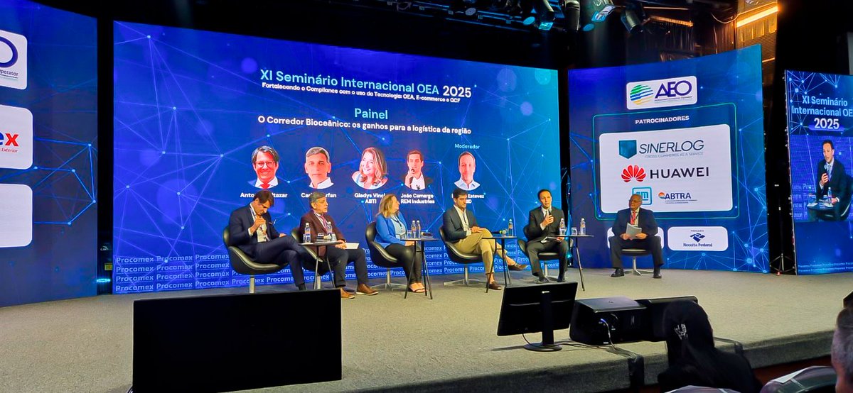 AES_SCS's tweet photo. 🌎🚛 AES presente en el XI Seminario Internacional OEA en São Paulo, Hoy participamos en el XI Seminario Internacional OEA, organizado por Procomex y Receita Federal, donde compartimos nuestra visión en el panel: "El Corredor Bioceánico: ganancias para la logística de la región". https://t.co/SzcNDZvG4v