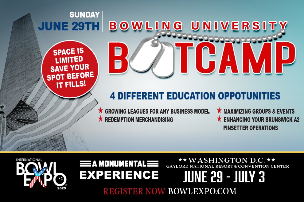Get ready for an immersive learning experience at Bowl Expo 2025 with our Sunday, June 29th Bowling University Boot Camps Lineup! Register today at bowlexpo.com and don't forget to save your spot at one of the Boot Camps. #bowlexpo25