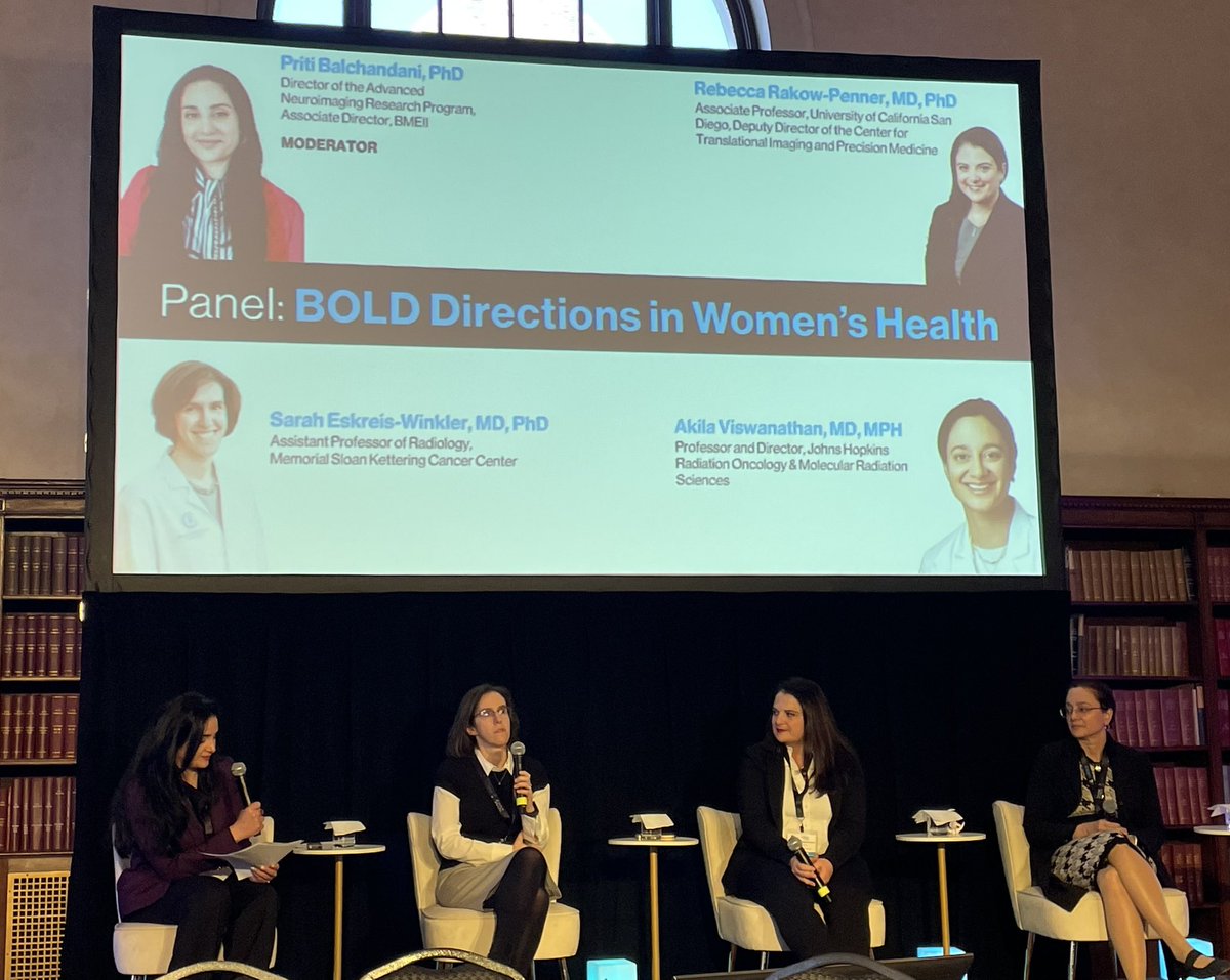 👩‍⚕️ Our final Day 1 panel, Bold Directions in Women’s Health, explored techniques to improve screening and drive innovation for women-specific conditions. Thank you, panelists Tracy Dooley, Sarah Eskreis-Winkler, Rebecca Rakow-Penner, and Akila Viswanathan! 💐#BMEII2025