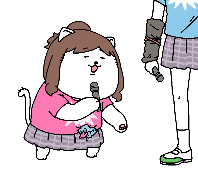 デレステ「昨日の日刊再掲です!デレステで昨日から始まったみくりーなイベをモチーフにしてます」|猫屋敷しゅが夫Ｐのイラスト