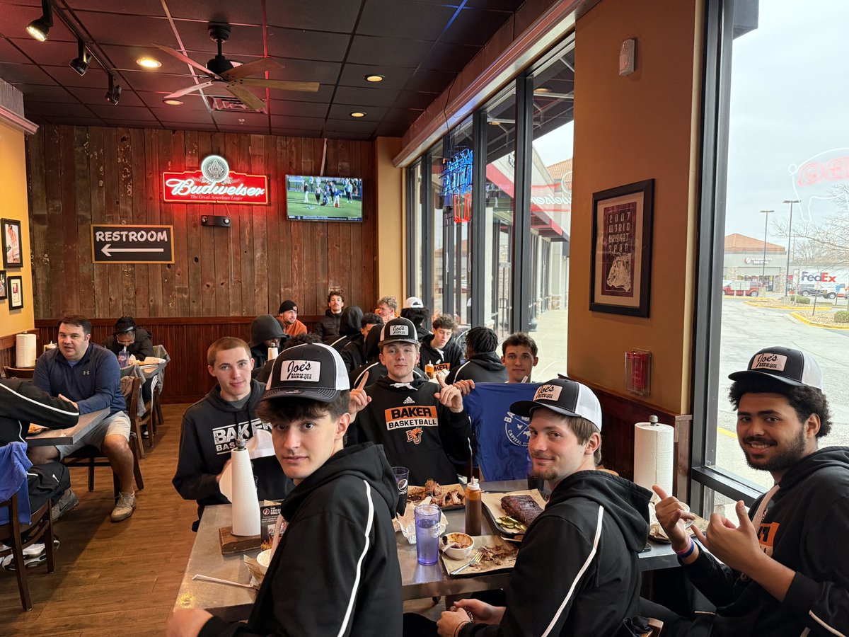 Baker Men’s Basketball (@bu_hoops) on Twitter photo Nothing better than starting off your Sweet 16 trip with some <a href="/joeskc/">Joe's Kansas City</a>!! Thank you for the amazing BBQ and hospitality! #BUHoops Nothing better than starting off your Sweet 16 trip with some <a href="/joeskc/">Joe's Kansas City</a>!! Thank you for the amazing BBQ and hospitality! #BUHoops