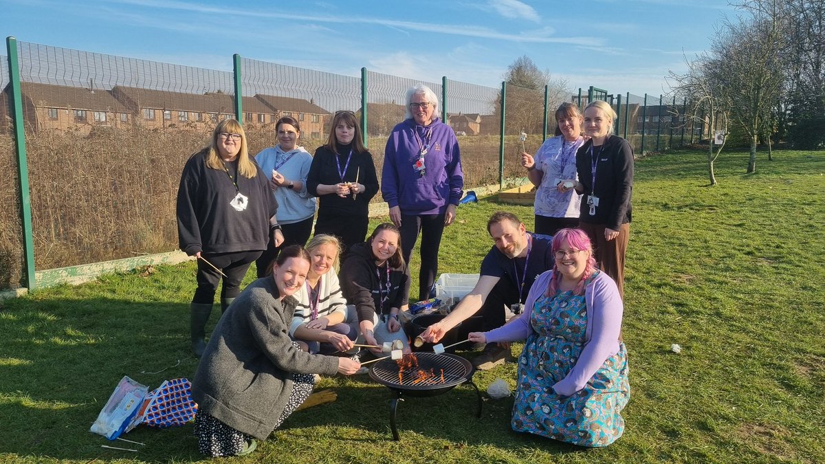 What a fab forest school team building session we had in the sunshine tonight! 💜 Thank you, Paul. #teambuilding #forestschool #teamAshton