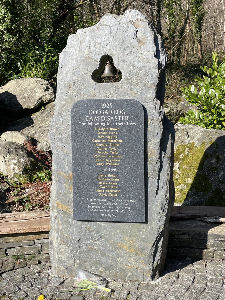 Visiting Dolgarrog with the Major Reservoir Owners Group. Sobering to see the breach in Eigiau Dam that resulted in the death of 16 residents of the town in 1925. The incident led to the first Reservoirs Act in 1930 which has meant no reservoir deaths since that fateful night.