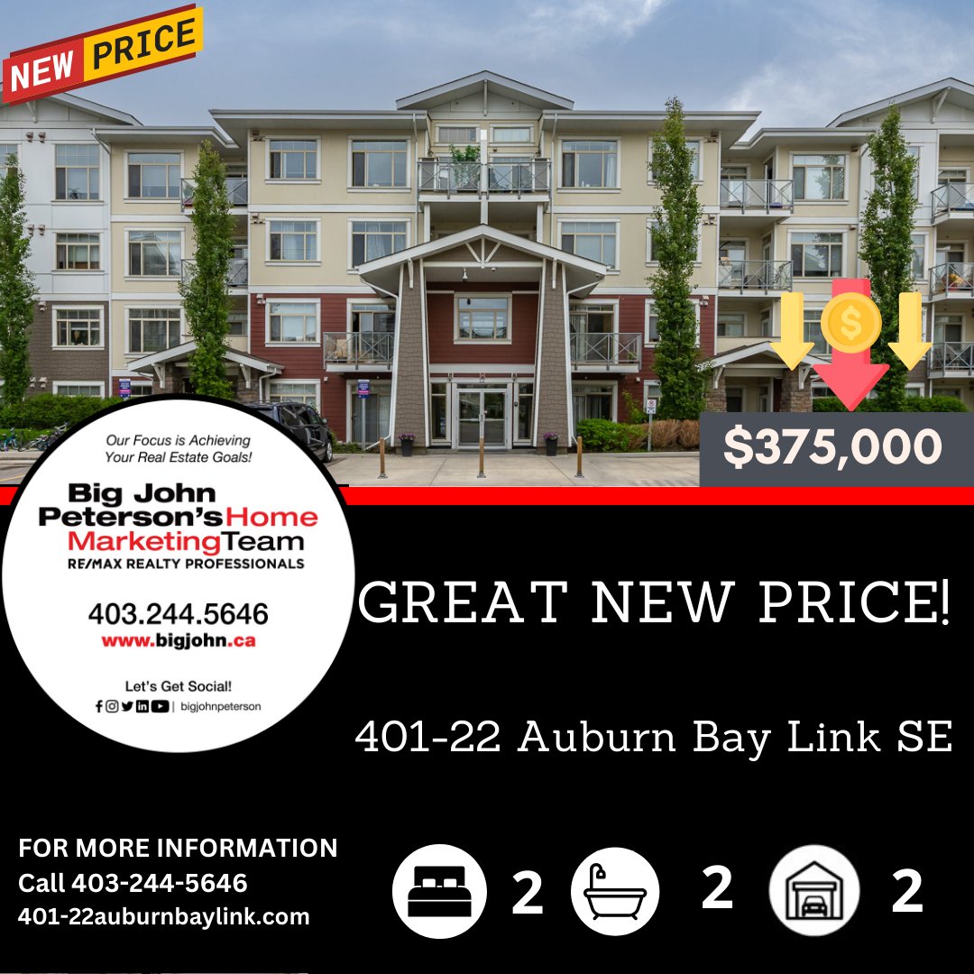 BigjohnPeterson's tweet photo. GREAT NEW PRICE!!! Top-Floor 2-Bedroom Condo in Auburn Bay with 2 Underground Parking Stalls– Prime Location &amp; Lake Community Living

Don't miss out on this amazing property, schedule your private viewing today! https://t.co/h9ufxHL9Vf