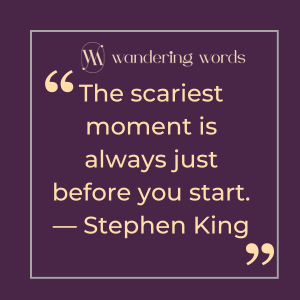 WWordsMedia's tweet photo. Every writer knows that daunting feeling right before pen meets paper (or fingers meet keyboard). But once you start, magic happens. Don't let fear hold you back just write!

#WanderingWords #WritingCommunity #StephenKing #WritingQuotes https://t.co/2YUlaP5Ezx
