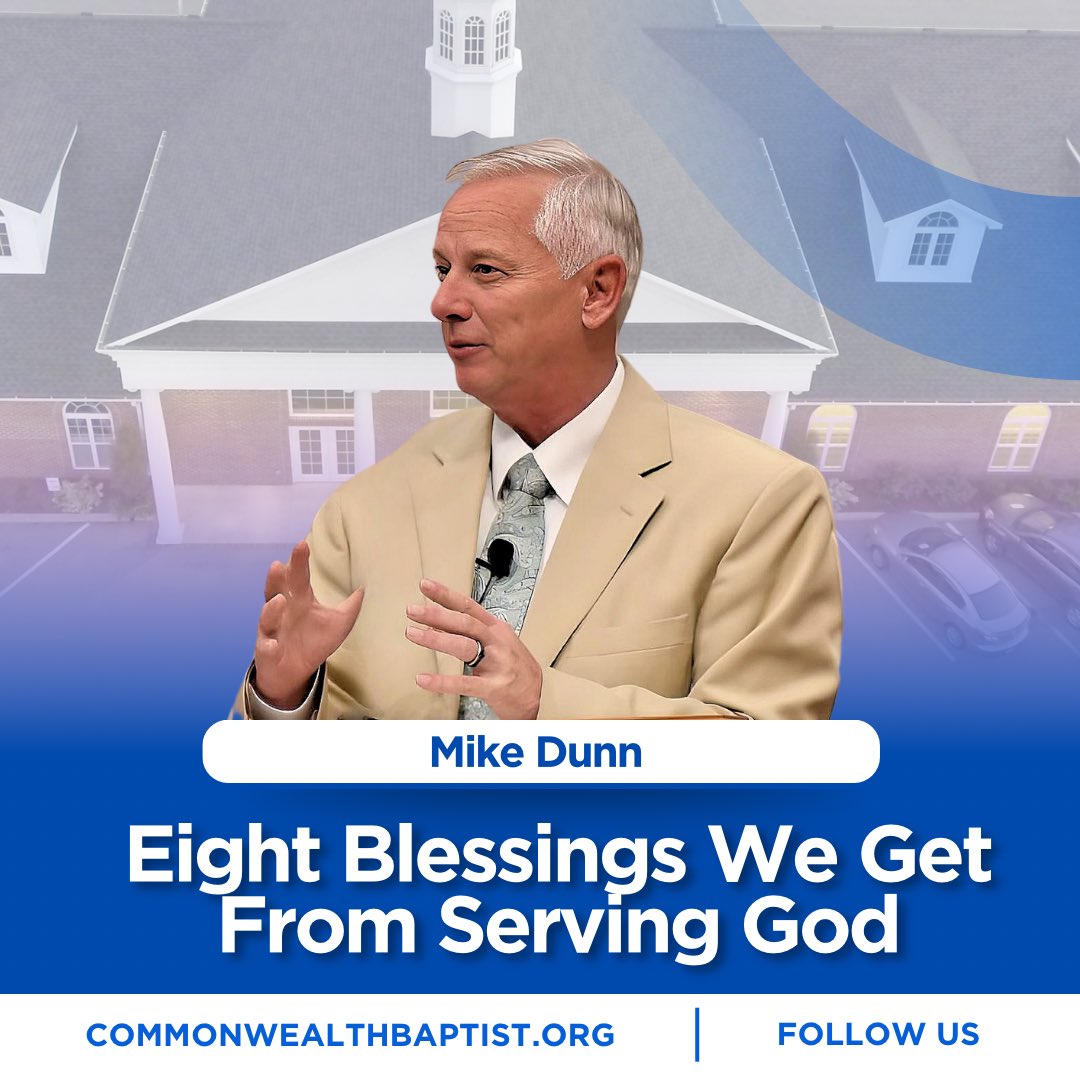 CommonwealthB's tweet photo. For 25 years, Bro. Mike Dunn has faithfully served at Commonwealth Baptist College. 

Today in chapel, he preached from Psalm 100 on the blessings of serving God—something his life has exemplified from day one. A legacy of faithfulness, service, and joy!

#CBCplace2be
#CBCchapel https://t.co/uxtVF7x4qC