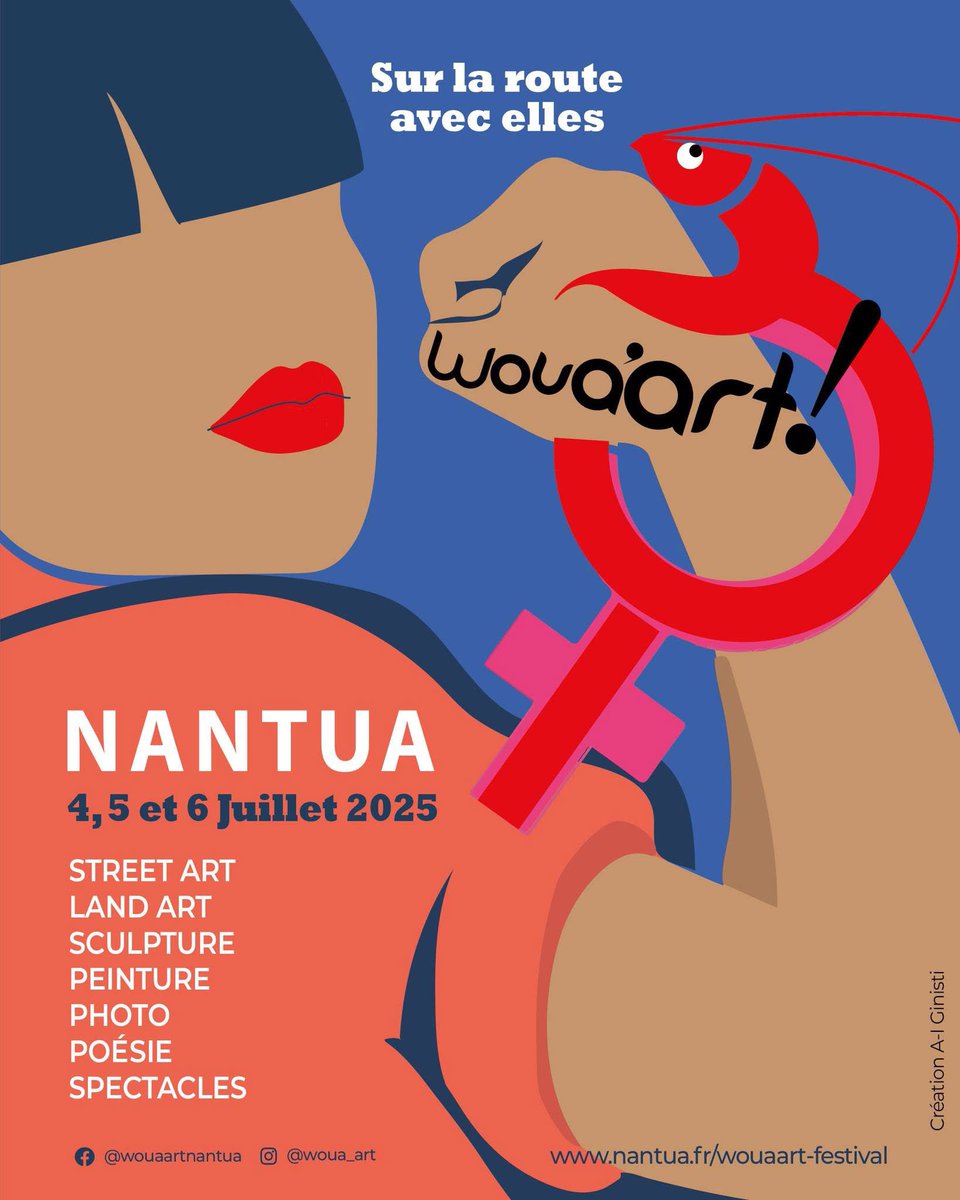 📣Le Festival Woua'art revient pour sa 5ᵉ édition. Rendez-vous du 𝟰 𝗮𝘂 𝟲 𝗷𝘂𝗶𝗹𝗹𝗲𝘁 à Nantua pour un week-end où l’art questionne, émeut et rassemble.
Cette année, le festival explore un thème fort et engagé : "𝗦𝘂𝗿 𝗹𝗮 𝗿𝗼𝘂𝘁𝗲 𝗮𝘃𝗲𝗰 𝗲𝗹𝗹𝗲𝘀" <a href="/lecese/">CESE</a>