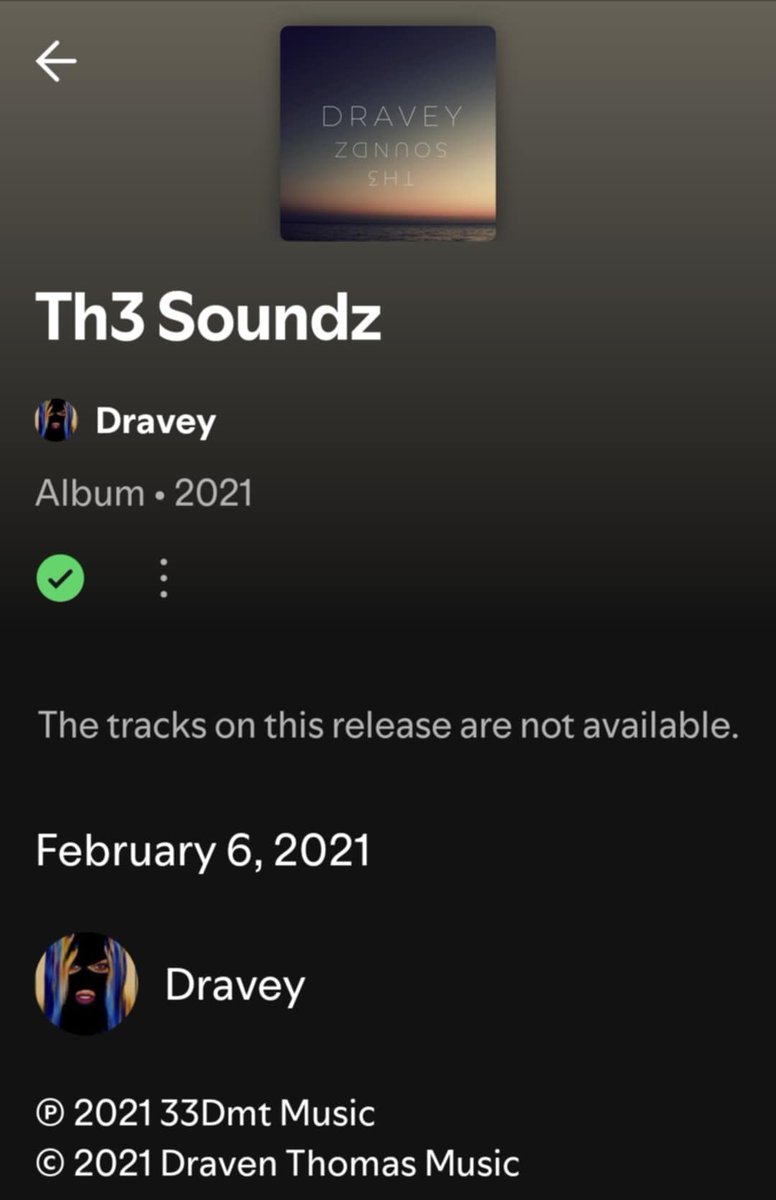 RobGuap's tweet photo. Why are you deleting the work of Dravey??? Who decides this @Spotify https://t.co/hXQYU20EkK
