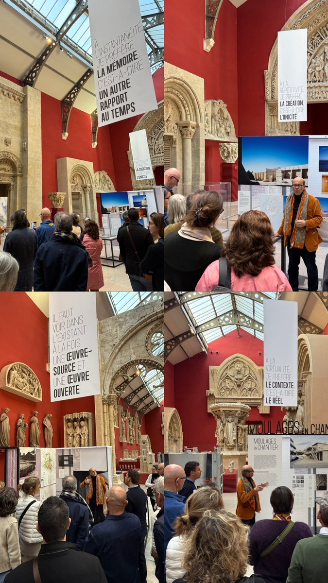 Merci à Phillipe Prost, Grand Prix National de l’Architecture 2022, pour la présentation de son exposition « La Mémoire Vive », à la <a href="/Citedelarchi/">Cité de l'archi</a>, aux présidents et conseillers <a href="/Architectes_org/">Conseil national de l'Ordre des architectes</a>.
Une rétrospective passionnante de son travail entre mémoire et création.