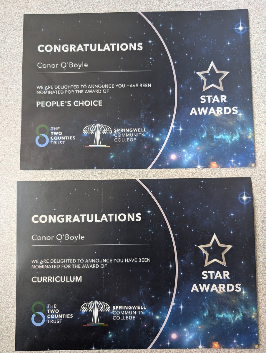 Nice to be recognised in the <a href="/TTCTrust/">The Two Counties Trust</a> awards today! ☺️