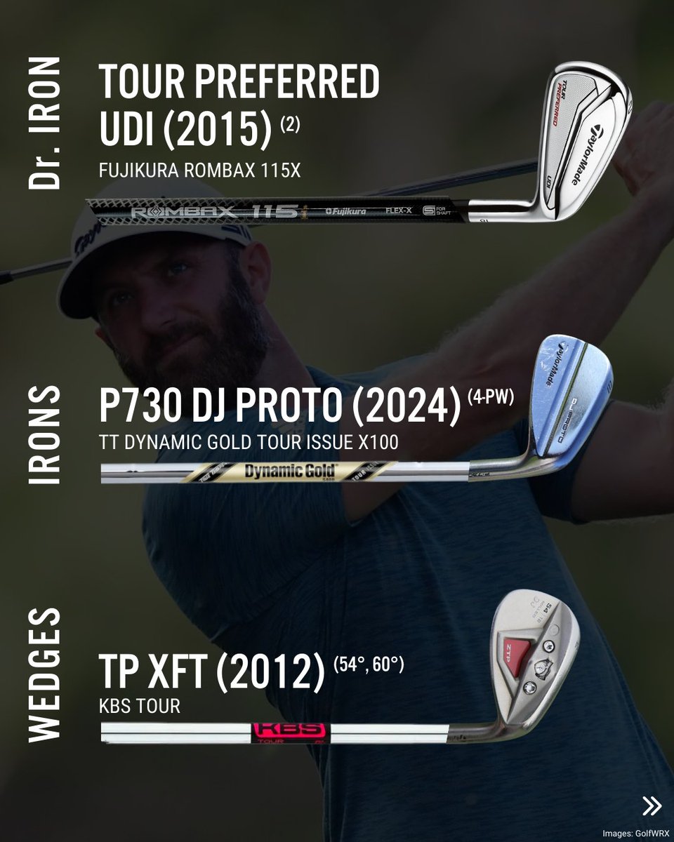 clubchampmedia's tweet photo. Here are some of our favorite clubs from @DJohnsonPGA’s impressive 18-year run with @TaylorMadeGolf! How would you build DJ's bag in 2025? 

#ClubChampion #BetterFitLowerScores #ClubFitting #ClubFitters #DustinJohnson https://t.co/ull0woOlre