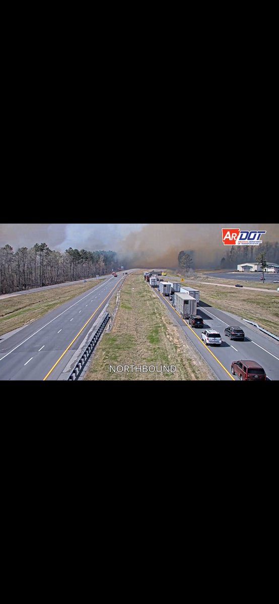Authorities are turning traffic around on I-530 in Jefferson County due to wildfire.
