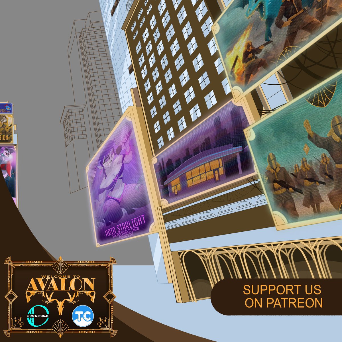 Concept art from the Music video "Welcome to Avalon" check out more from our Patreon! #musicvideo #animation #dimensional #welcometoavalon