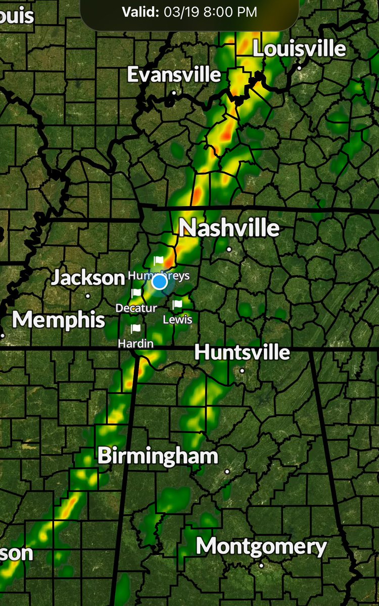 3/19/25-3:00pm update

Storm timing for tonight…

We are looking at right around 7-8pm for the storm to pass through. This looks to be a fast mover but some areas could see some strong storms out of this evening though our severe threat is low. Not much rain expected.