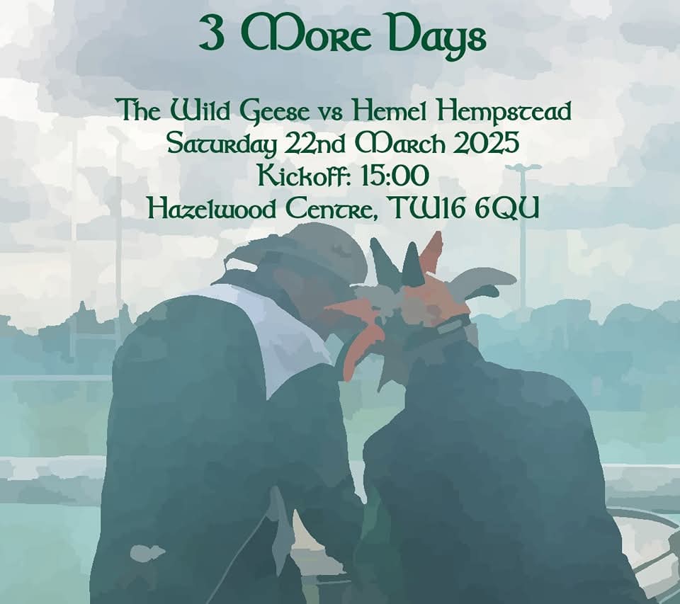 3 More Days until our St. Patrick's Day Celebration 2025!

If you've not got it in your diary yet, do it. If you've already got plans, cancel them. This is sure to be a great day of live rugby, live music and a lot of laughs!

#londonirish #wildgeese #coyi☘