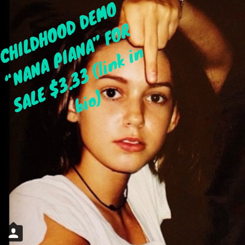 I’m selling a demo I did when I was a young teenager! I wrote it on a keyboard in my room in Deerfield Beach Florida drunk on white wine.

It’s called NANA PIANA (dedicated to my Nana who is not here anymore) and you can purchase it at the LINKTREE link in my bio for $3.33
