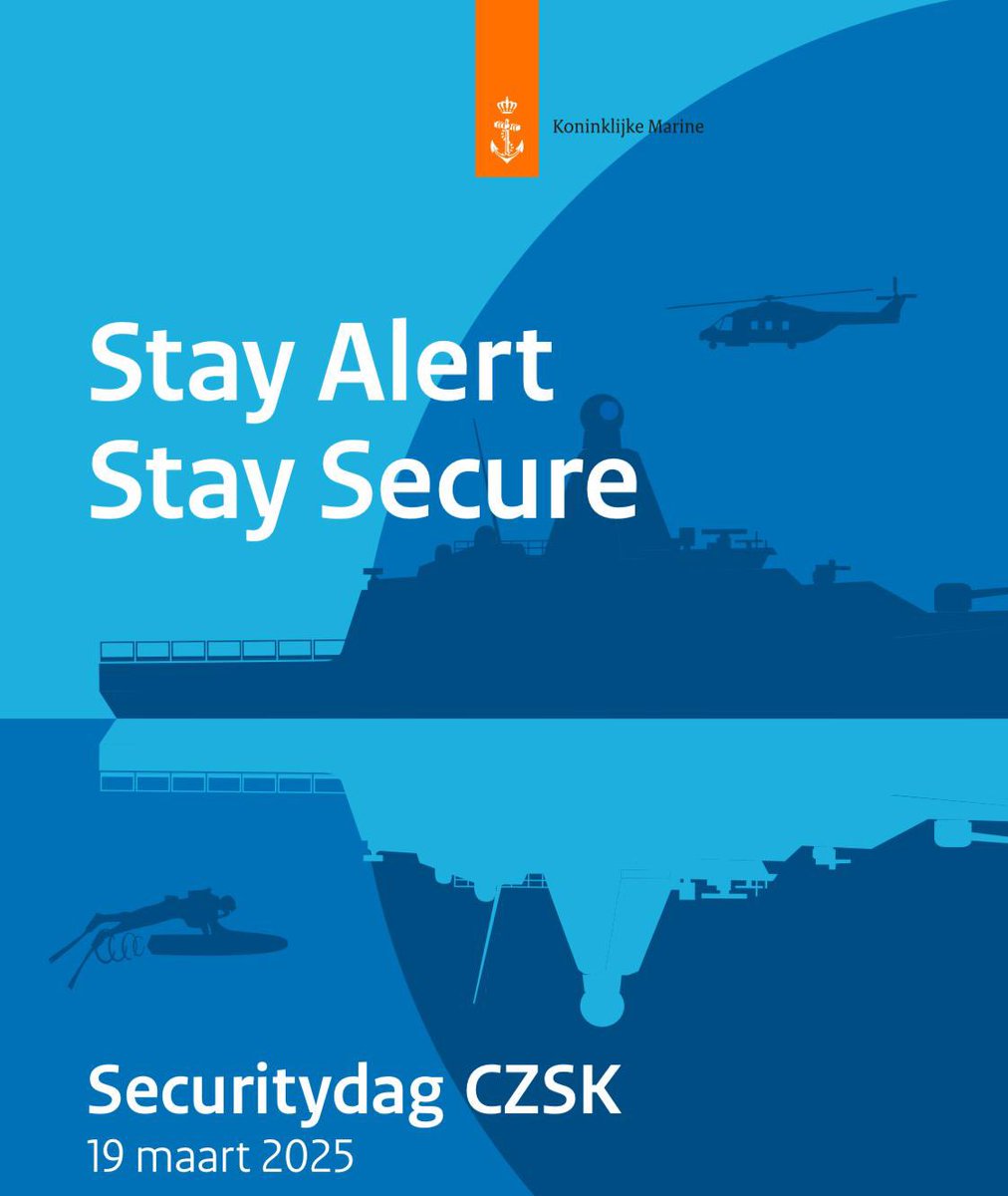 admiraalTas's tweet photo. Het zit in kleine dingen zoals het gebruik van hardloop apps tot grote zoals cyberveiligheid, security. Het belang van security is nu groter dan ooit. Om als @kon_marine onder alle omstandigheden te kunnen opereren moet security altijd top off mind zijn en blijven! #securityday https://t.co/OczgMYjqm7