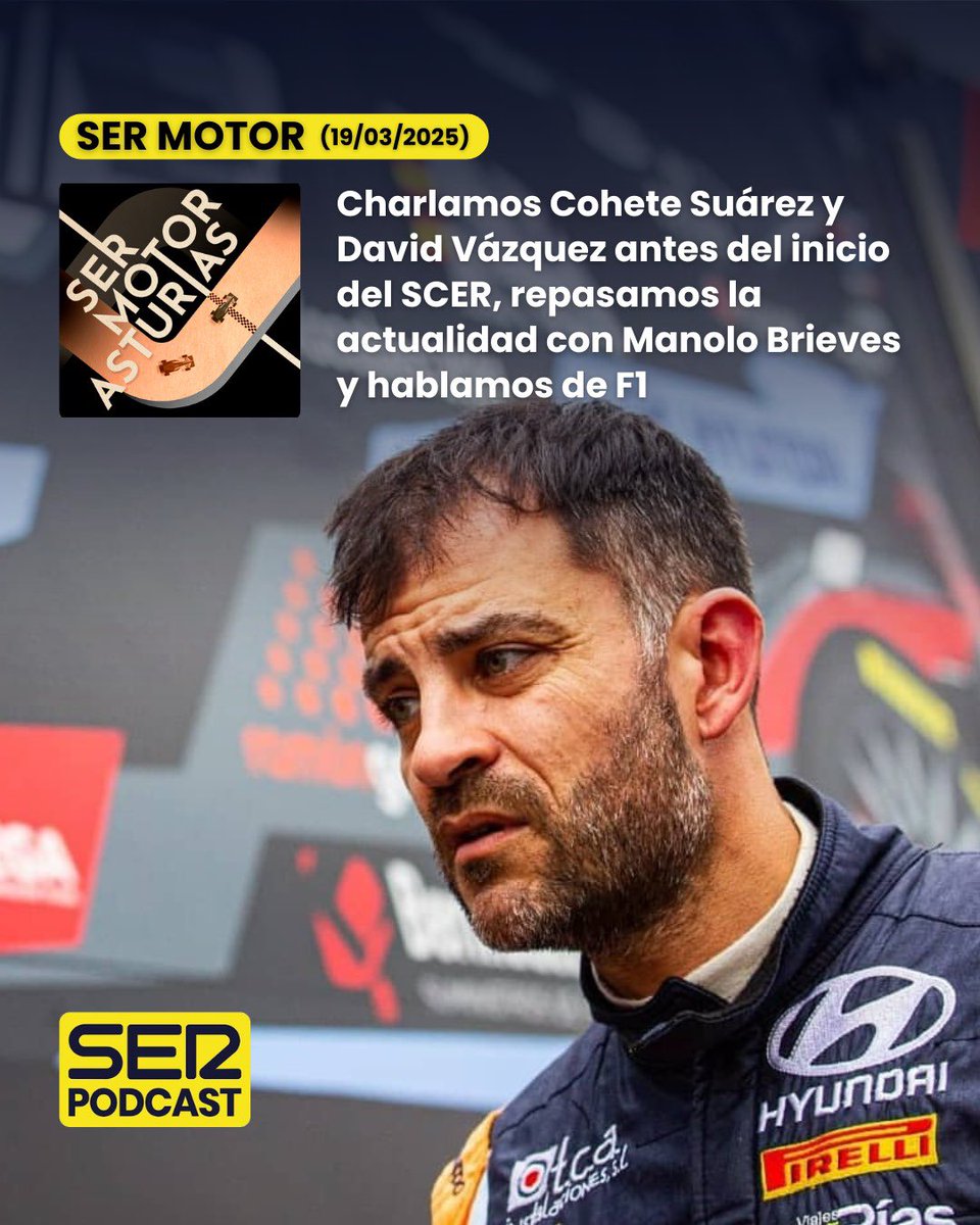CadenaSERMotor's tweet photo. ๐ง PODCAST | #SERMotor ๐ (19/03/2025):
๐ Analizamos la actualidad con @brievesrallye
๐ Charlamos con @JASuarezOficial y David Vรกzquez antes del arranque del SCER en Lorca
๐ F1 con @carbaplayu
๐ก #SERPodcast
https://t.co/M6JDluSGGJ https://t.co/Iq6mWNR228