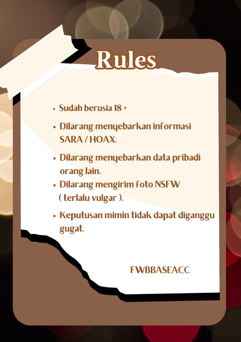FWB BASE ( Free Trial 1 Minggu ) tweet media